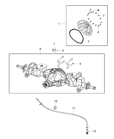 2014 Ram 2500 Housing And Vent of Rear Axle; Differential And Drive Line Diagram