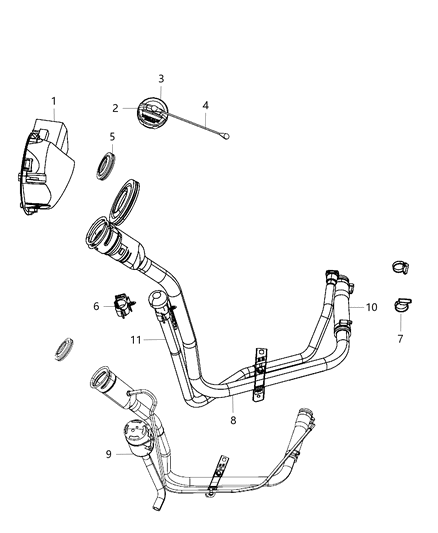 2010 Jeep Liberty Filler Neck, Upper Diagram for 52129222AF