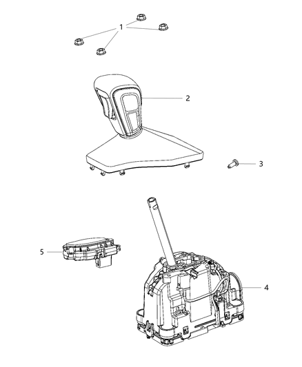 2021 Ram 1500 Knob Gearshift Diagram for 68483906AA