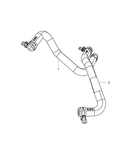2007 Chrysler Sebring Plumbing - Heater Diagram 1 - Thumbnail