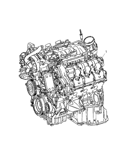 2008 Dodge Sprinter 3500 Engine Assembly & Identification Diagram 2 - Thumbnail