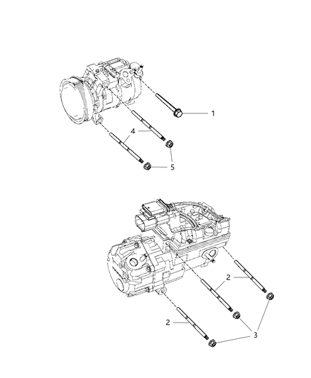 2009 Dodge Durango A/C Compressor Mounting Diagram 2 - Thumbnail