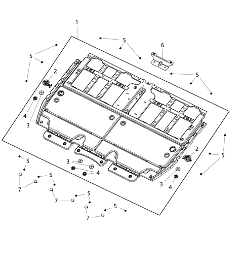 2020 Chrysler Voyager Load Floor, Stow-N-Go Diagram 1 - Thumbnail