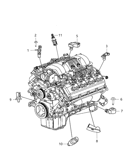 2019 Dodge Durango Sensors, Engine Diagram 3 - Thumbnail