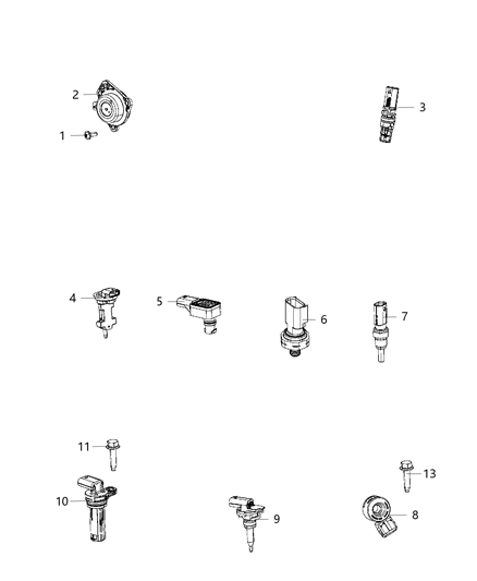 2020 Dodge Durango Sensors, Engine Diagram 1 - Thumbnail