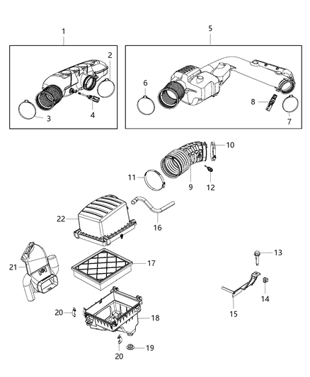 2021 Dodge Durango Air Cleaner Diagram 1 - Thumbnail