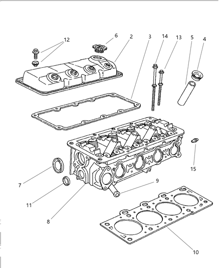 1997 Chrysler Cirrus Cylinder Head Diagram 1 - Thumbnail