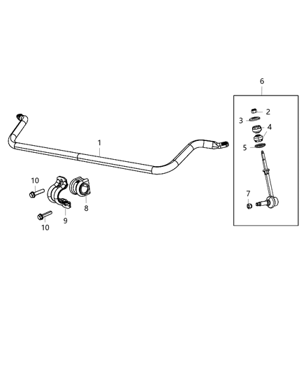 2019 Ram 2500 Front Stabilizer Bar Diagram 2 - Thumbnail