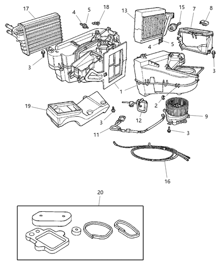 2001 Dodge Neon Vacuum Harness Diagram for 4885339AA