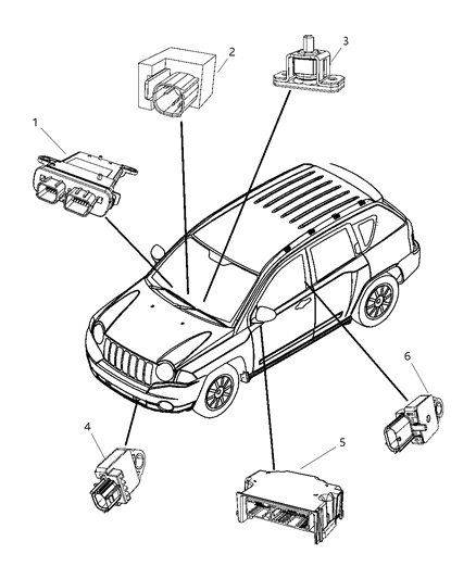 2007 Jeep Compass Occupant Module Diagram for 4896027AD