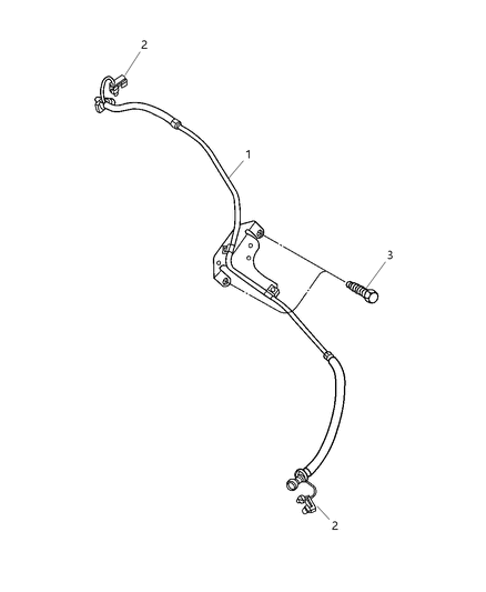 2007 Dodge Ram 3500 Cab Chassis Fuel Lines, Front Diagram