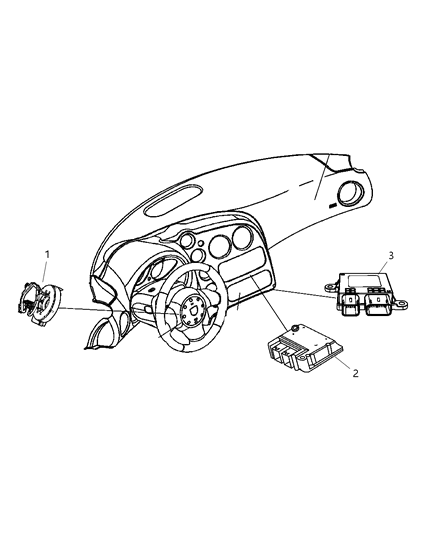 2008 Dodge Viper Module Diagram for 4896038AC