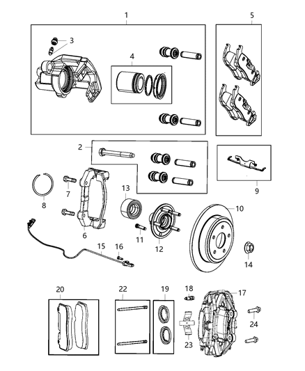 2014 Jeep Grand Cherokee Axle Nut, Rear Diagram for 6509298AA
