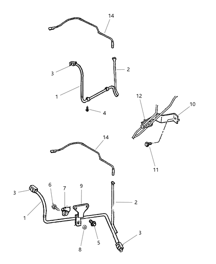 1997 Jeep Cherokee Fuel Lines, Front Diagram 2 - Thumbnail