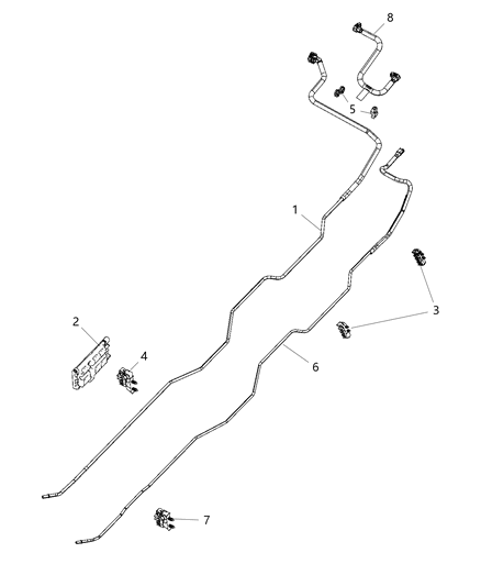 2020 Ram 2500 Fuel Lines/Tubes, Rear Diagram 2 - Thumbnail