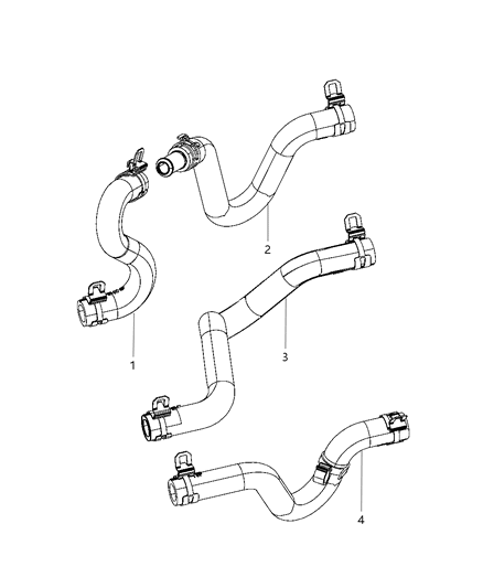 2013 Chrysler 200 Hose Heater Return Diagram for 5058802AB