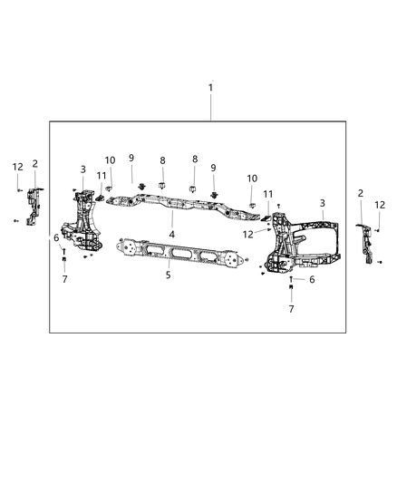 2016 Ram 3500 Cab Chassis Radiator Support Diagram