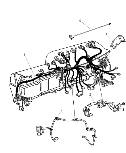 2012 Ram 3500 Pickup Wiring Instrument Panel Diagram