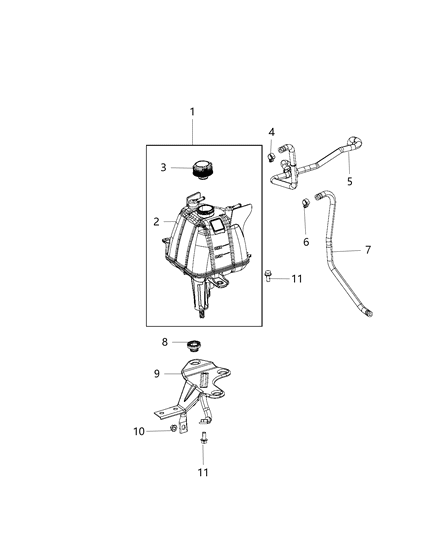 2014 Ram ProMaster 2500 Coolant Bottle Diagram 1 - Thumbnail