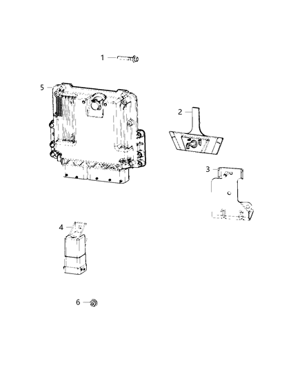 2021 Jeep Grand Cherokee Modules, Engine Compartment Diagram 2 - Thumbnail