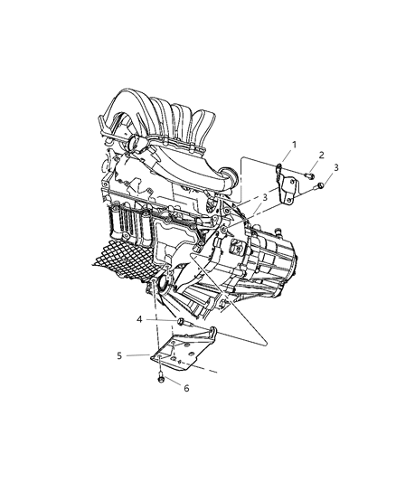 2004 Dodge Neon Support - Structural Collar & Intake Manifold Diagram 2 - Thumbnail