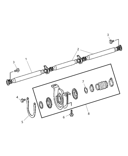 2008 Dodge Sprinter 3500 Shaft - Drive Rear Diagram 3 - Thumbnail