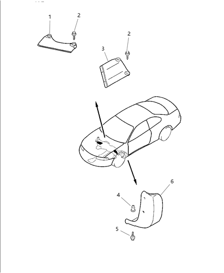 1997 Dodge Avenger Shields - Floor Pans Diagram 2 - Thumbnail