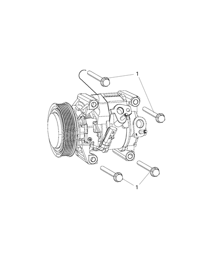 2017 Dodge Journey Compressor Mounting Diagram 3 - Thumbnail