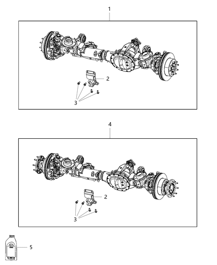 2019 Ram 3500 Pickup Axle Assembly, Front Diagram 2 - Thumbnail