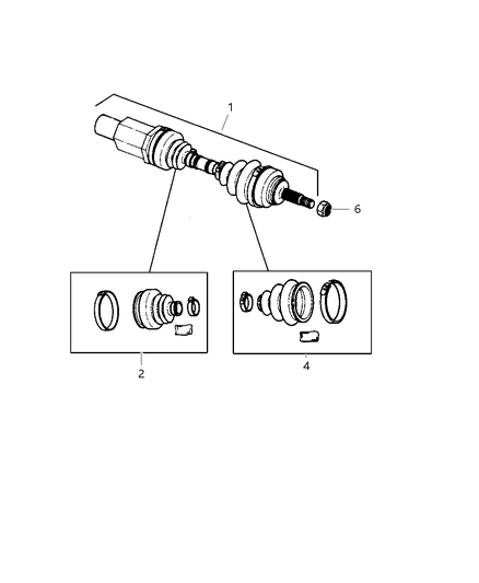 1997 Dodge Intrepid Axle Assembly Diagram for R2073759AC