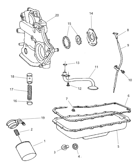 2000 Dodge Caravan Engine Oiling Diagram 4 - Thumbnail