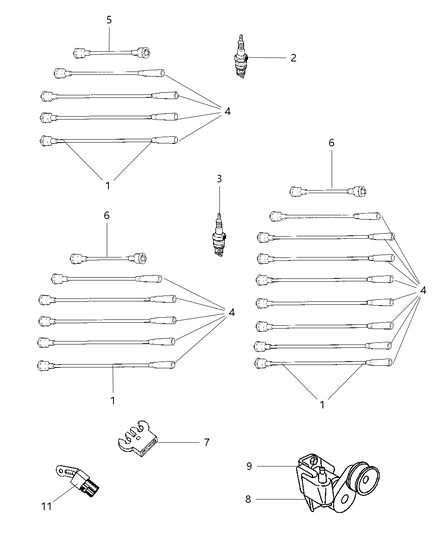 2000 Dodge Dakota Capacitor Ignition Diagram for 56041396AA