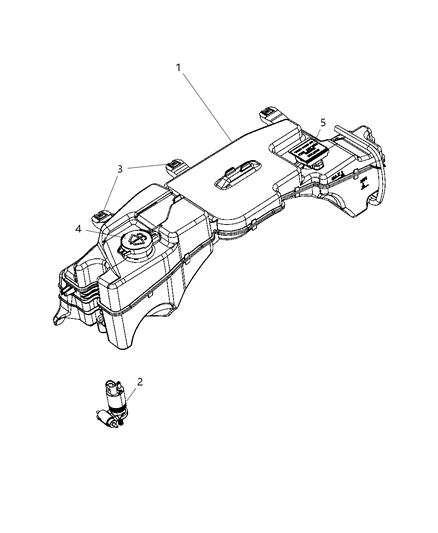 2008 Dodge Nitro Coolant Recovery Bottle Diagram 2 - Thumbnail