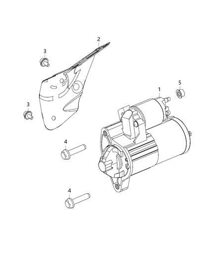 2021 Dodge Durango Starter & Related Parts Diagram 2 - Thumbnail