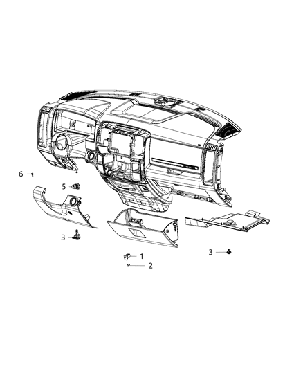 2020 Ram 1500 Classic Lamps, Interior Diagram 2 - Thumbnail