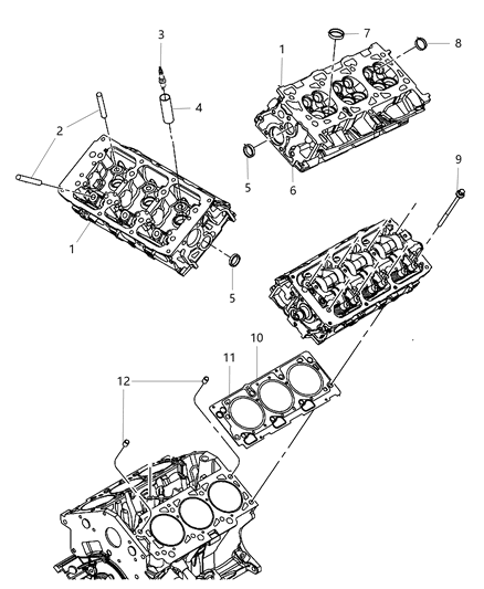 2011 Dodge Nitro Spark Plug Diagram for SZFR5LP13G