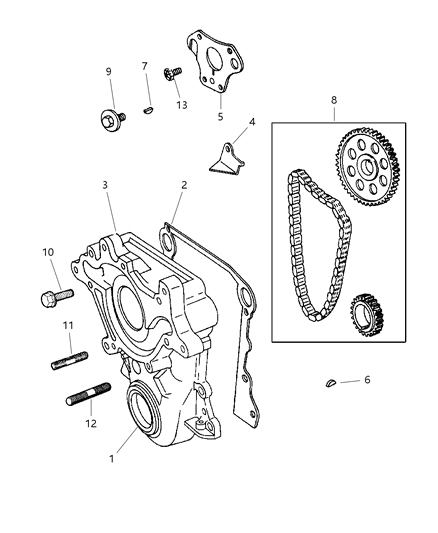 2002 Dodge Durango Timing Cover Diagram 2 - Thumbnail