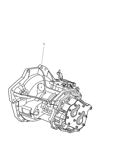 2003 Dodge Neon Transaxle Assembly of Manual Transmission Diagram