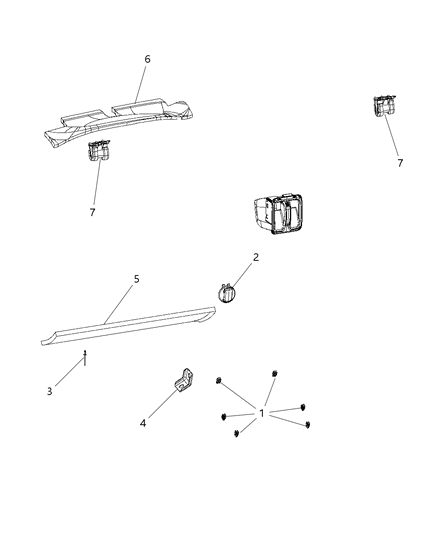 2018 Jeep Wrangler JK (Previous-generation) Instrument Panel of Interior Trim Diagram 1 - Thumbnail