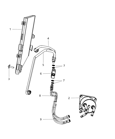 2011 Jeep Compass Transmission Cooler & Lines Diagram 2 - Thumbnail