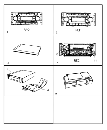 2007 Jeep Commander Bracket Amplifier Diagram for 68003041AA