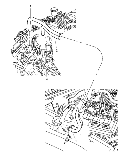 2005 Jeep Grand Cherokee Heater Hoses Diagram 2 - Thumbnail
