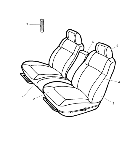 2002 Dodge Intrepid Front Seat Diagram 2 - Thumbnail