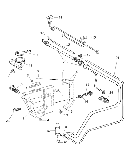 2006 Chrysler Crossfire Washer System Diagram