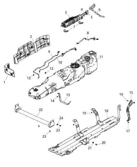 2021 Ram 1500 Detector Evaporative System Integrity Module Diagram for 4861959AC