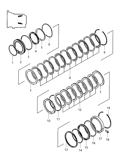 2001 Dodge Stratus Piston Brake Diagram for MD756835