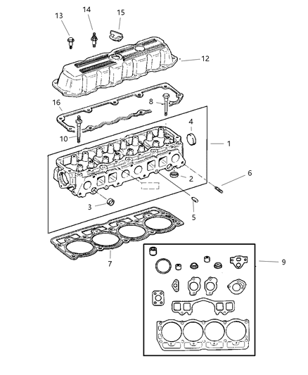 2000 Jeep Wrangler Cylinder Head Diagram 1 - Thumbnail
