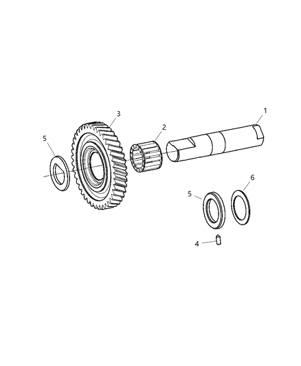 2003 Dodge Neon Straight Shaft, Reverse Idler System Diagram
