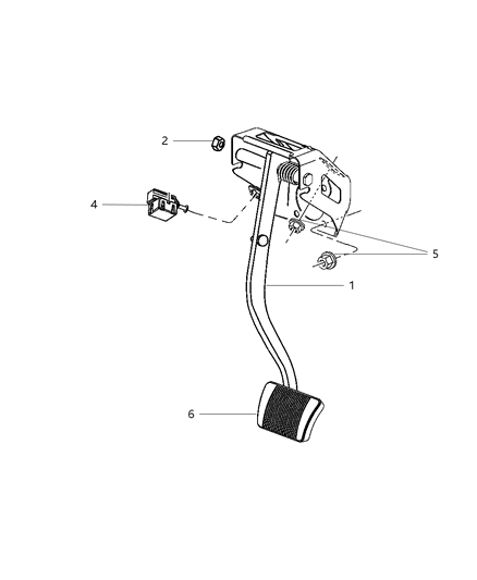 2010 Chrysler 300 Pad Pedal Diagram for 5191899AA