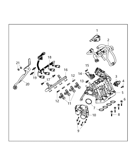 2015 Jeep Renegade Sensor Map Comes With Mounting Screw Diagram for 68232115AA